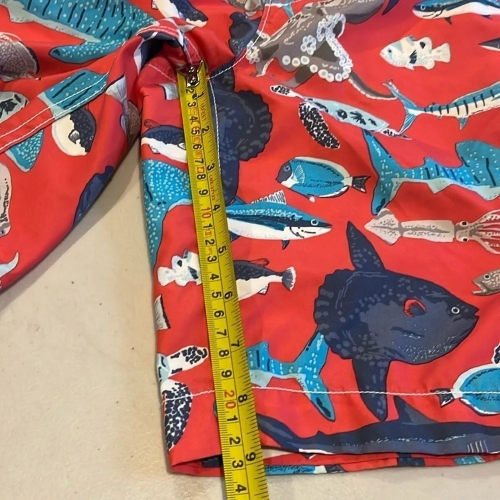GAP - boys swim trunks, bathing suit.  Shark / fish print.  Size boys XL